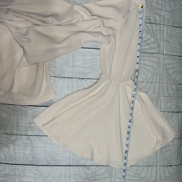 Lulu’s Groove On Light Beige Shift Dress Dramatic Bell Sleeves Sz XL X-Large - Picture 9 of 10